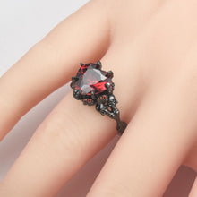 Cargar imagen en el visor de la galería, Romantic Heart Skull Red Ring
