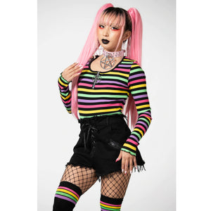 Nikiko Ribbed Long-Sleeve Top
