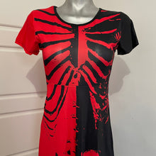 Cargar imagen en el visor de la galería, Bicolor Red&amp;Black Skeleton Dress
