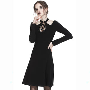 DW236 Gothic hollow bandage chest dress
