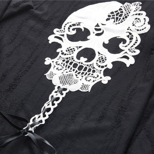 JW181 Gothic skull back baggy jacket